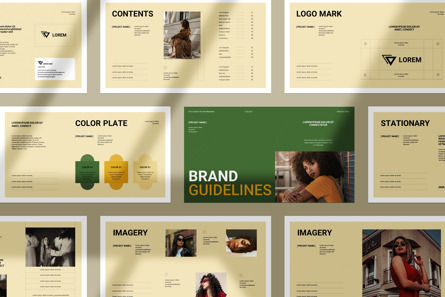 Brand Guidelines Presentation Template, PowerPoint模板, 11895, 商业 — PoweredTemplate.com