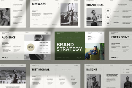 Brand Strategy Presentation Template, Modello PowerPoint, 11896, Concetti del Lavoro — PoweredTemplate.com