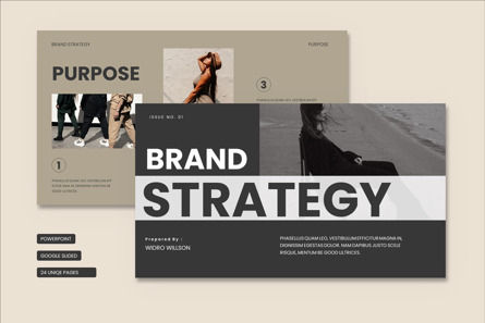 Brand Strategy Presentation Template, PowerPointテンプレート, 11898, ビジネス — PoweredTemplate.com