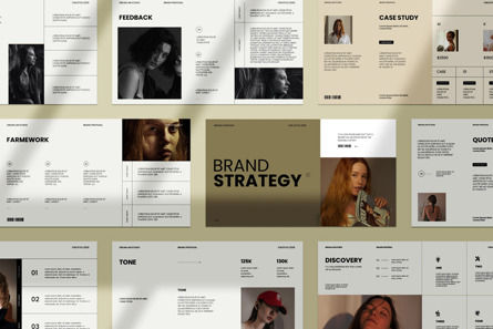 Brand Strategy PowerPoint Presentation Template, PowerPoint Template, 11899, Business — PoweredTemplate.com