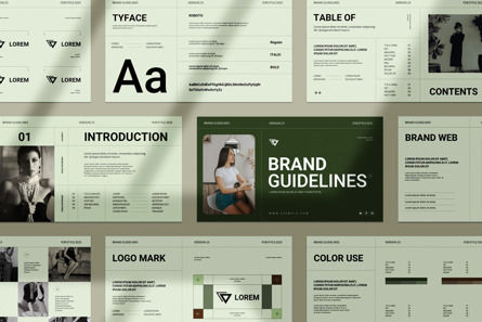 Brand Guidelines Presentation Template, PowerPoint Template, 11907, Business Concepts — PoweredTemplate.com
