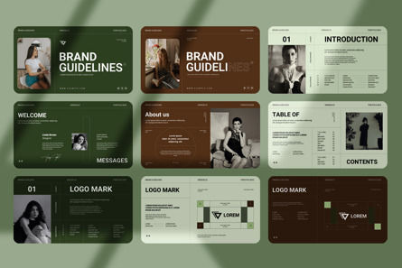 Brand Guidelines Presentation Template, Dia 2, 11907, Business Concepten — PoweredTemplate.com