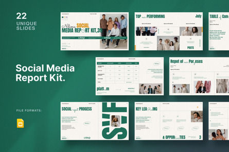 Social Media Kit Presentation, PowerPoint-Vorlage, 11916, Business — PoweredTemplate.com