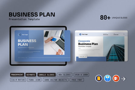 Business Plan Presentation Template, Modele PowerPoint, 11917, Business — PoweredTemplate.com