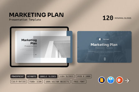 Marketing Plan Presentation Template, PowerPoint Template, 11918, Business — PoweredTemplate.com