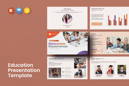 Education Presentation Template, PowerPoint Template, 11921, Education & Training — PoweredTemplate.com