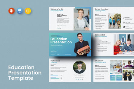 Education Presentation Template, PowerPoint Template, 11922, Education & Training — PoweredTemplate.com