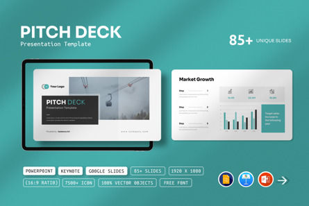 Pitch-Deck Presentation Template, PowerPointテンプレート, 11927, ビジネス — PoweredTemplate.com