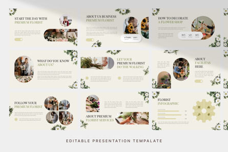 Premium Florist - PowerPoint Template, Slide 3, 11939, Agriculture — PoweredTemplate.com