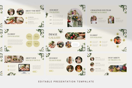 Premium Florist - PowerPoint Template, スライド 4, 11939, 農業 — PoweredTemplate.com