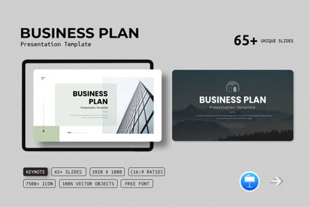 Business Plan Keynote Presentation Template, Apple Keynote 템플릿, 11943, 비즈니스 — PoweredTemplate.com