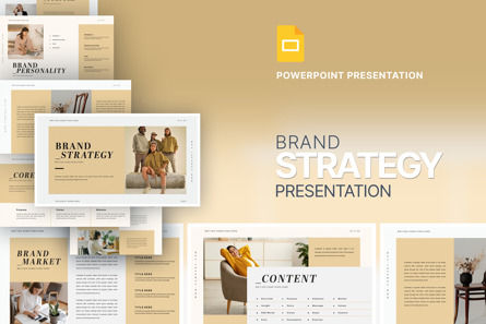 Brand Strategy Presentation Template, Plantilla de PowerPoint, 11950, Negocios — PoweredTemplate.com