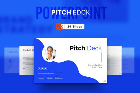 Pitch Deck PowerPoint Template, Modello PowerPoint, 11971, Lavoro — PoweredTemplate.com