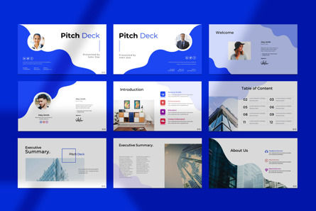 Pitch Deck PowerPoint Template, スライド 2, 11971, ビジネス — PoweredTemplate.com