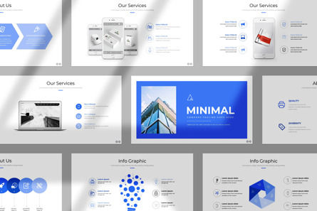 Minimal PowerPoint Presentation, Modello PowerPoint, 11979, Lavoro — PoweredTemplate.com