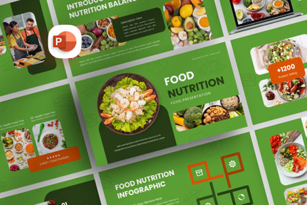 Nutrition Balance - PowerPoint Template, 파워 포인트 템플릿, 11991, 비즈니스 — PoweredTemplate.com