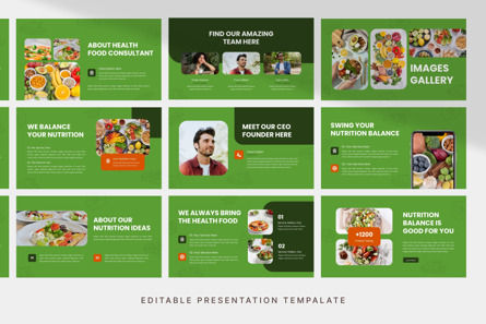 Nutrition Balance - PowerPoint Template, 슬라이드 4, 11991, 비즈니스 — PoweredTemplate.com