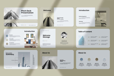 Business Pitch Deck PowerPoint, Diapositiva 2, 11994, Negocios — PoweredTemplate.com