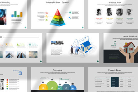 Real Estate PowerPoint Presentation, Modelo do PowerPoint, 11998, Negócios — PoweredTemplate.com
