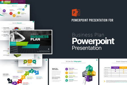Business Plan Presentation Template, Templat PowerPoint, 12005, Bisnis — PoweredTemplate.com