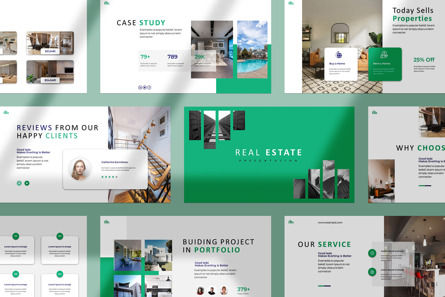 Real Estate Presentation Template, Modelo do PowerPoint, 12008, Negócios — PoweredTemplate.com