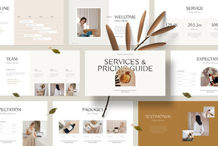 Services Pricing Guide Template, PowerPoint-Vorlage, 12016, Business — PoweredTemplate.com