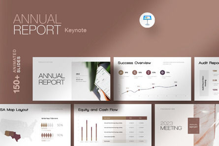 Annual Report Keynote Template, Keynote Template, 12019, Business — PoweredTemplate.com