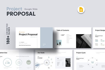 Project Proposal Google Slide Template, Tema Google Slides, 12028, Bisnis — PoweredTemplate.com
