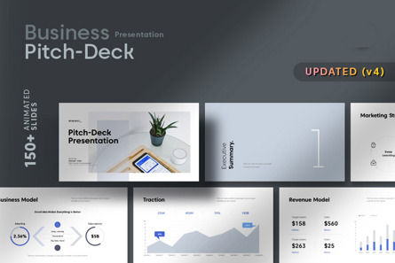 Business Pitch Deck Google Slide Template, Tema Google Slides, 12031, Bisnis — PoweredTemplate.com