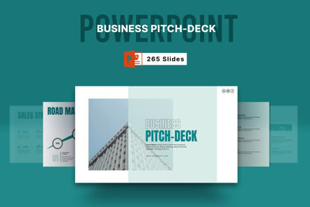 Pitch Deck Business Presentation Template, Templat PowerPoint, 12052, Bisnis — PoweredTemplate.com