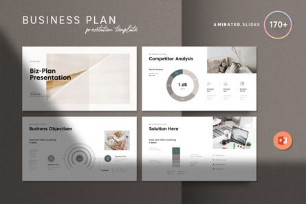 Business Plan PowerPoint Template, PowerPoint模板, 12053, 商业 — PoweredTemplate.com