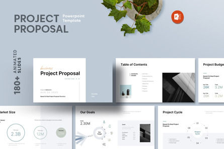 Project Proposal Powerpoint Template, Templat PowerPoint, 12062, Bisnis — PoweredTemplate.com