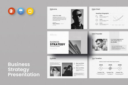 Business Strategy Presentation Template, PowerPoint Template, 12063, Business — PoweredTemplate.com