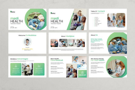Medi Health Presentation Template, Dia 5, 12068, Medisch — PoweredTemplate.com