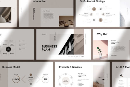 Business Plan PowerPoint Template, Modelo do PowerPoint, 12070, Negócios — PoweredTemplate.com