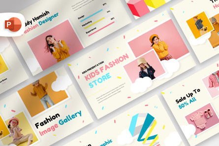 Kids Fashion Store - PowerPoint Template, Plantilla de PowerPoint, 12073, Negocios — PoweredTemplate.com