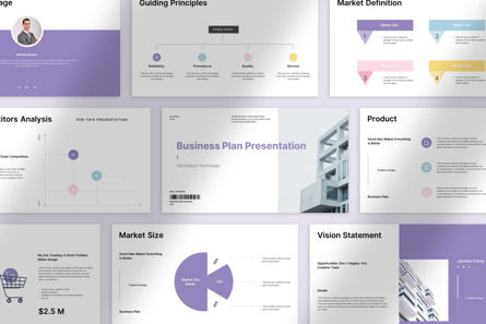 Business Plan Presentation Template, PowerPoint-Vorlage, 12080, Business — PoweredTemplate.com