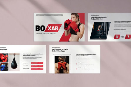 Boxer Boxing Presentation Template, Slide 3, 12086, Sport — PoweredTemplate.com