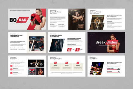 Boxer Boxing Presentation Template, Slide 5, 12086, Olahraga — PoweredTemplate.com