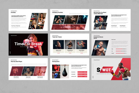 Boxer Boxing Presentation Template, スライド 6, 12086, スポーツ — PoweredTemplate.com