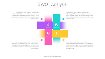 Animated SWOT Analysis 4 Intertwined Strips Presentation Slide, Slide 2, 12097, Animated — PoweredTemplate.com