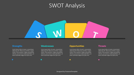 Free Animated SWOT Analysis - 4 Tilted Rounded Squares Presentation Slide, スライド 3, 12099, アニメーション — PoweredTemplate.com