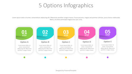 Free Animated 5-Step Horizontal Rounded Rectangles - Options A-E Presentation Slide, Diapositiva 2, 12102, Conceptos de negocio — PoweredTemplate.com