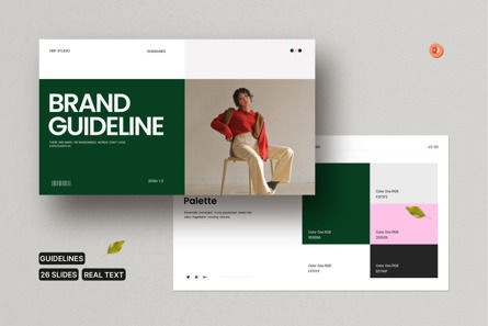 Brand Guidelines Template, PowerPoint Template, 12119, Business Models — PoweredTemplate.com