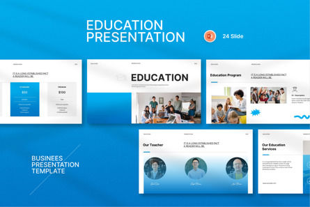 Education Course PowerPoint Template, PowerPoint Template, 12120, Education & Training — PoweredTemplate.com