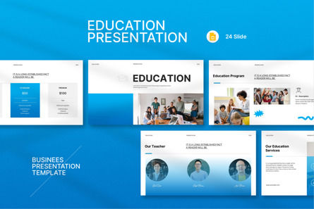 Education Course Google Slides Template, Google Slides Theme, 12131, Education & Training — PoweredTemplate.com