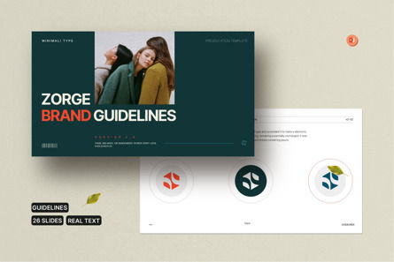 Brand Guidelines Template, Modele PowerPoint, 12138, Concepts commerciaux — PoweredTemplate.com