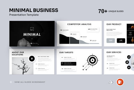 Minimal Business Presentation Template, PowerPoint模板, 12142, 商业 — PoweredTemplate.com