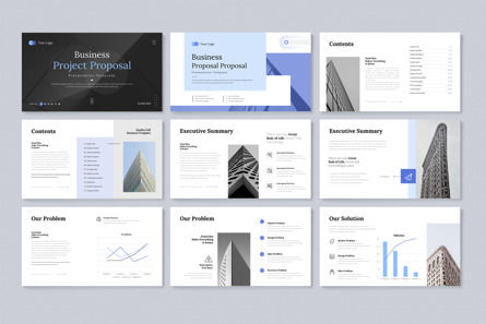 Business Project Proposal Google Slides Template, Deslizar 3, 12144, Negócios — PoweredTemplate.com