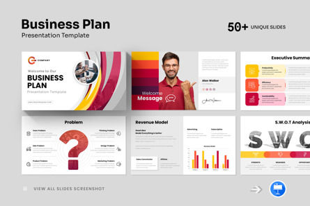 Business Plan Presentation Template, Modele Keynote, 12154, Business — PoweredTemplate.com